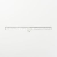 無印良品 ポリカーボネート ダブル定規 15・30cm クリア 1セット（1個×2） 良品計画