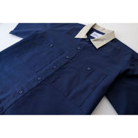 ボンマックス ユニセックスワイドカラーシャツ ホワイト SS BKB4504 1枚（直送品）