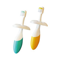 オールウェイズ デンタるん ふっくらグリップ 6ヵ月から グリーン+イエロー 2本入 4560245820444 1個(2本入)（直送品）