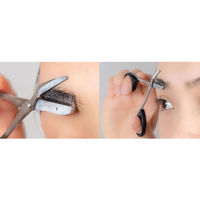 グリーンベル ステンレス製クシ付き眉はさみ ブラック MI-249 1個（直送品）