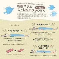 骨盤 スリム ストレッチクッション 青い鳥 1個 FUJIEI エクサイズ カバー付き 骨盤矯正 まくら 足置き 腰枕 動物柄 かわいい