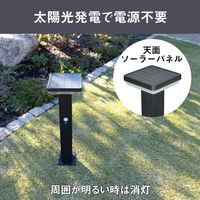 ムサシ ガーデンソーラーセンサーライト7.5W角型 ブラック GL-S120BK 1台