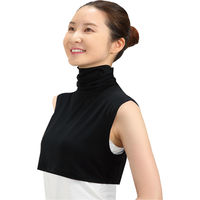 おたふく手袋 フィットスタイル UVネックカバー 付け襟タイプ ブラック UV-3891 1パック（直送品）