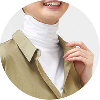 おたふく手袋 フィットスタイル UVネックカバー 付け襟タイプ ホワイト UV-3899 1パック（直送品）