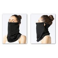 おたふく手袋 フィットスタイル フェイスカバー メッシュ付 ブラック UV-3991 1パック（直送品）