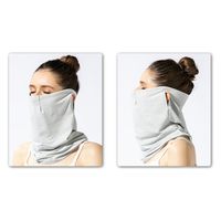 おたふく手袋 フィットスタイル フェイスカバー メッシュ付 ボーダー柄 UV-3996 1パック（直送品）