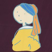 （世界の名作）バンダナ 真珠の耳飾り LAKOLE/ラコレ