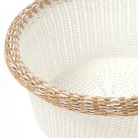 ニットメッシュバスケット（丸） ベージュ 1セット（1個×2） LAKOLE/ラコレ