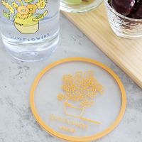 （世界の名作）PVCコースター2点セット ひまわり 1セット（1袋（2個入）×2） LAKOLE/ラコレ