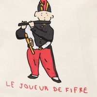 （世界の名作）スクエアポーチ 笛を吹く少年 LAKOLE/ラコレ