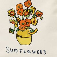 （世界の名作）スクエアポーチ ひまわり LAKOLE/ラコレ