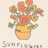 （世界の名作）巾着ポーチ（L） ひまわり LAKOLE/ラコレ