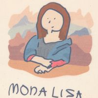 （世界の名作）巾着ポーチ（L） モナリザ LAKOLE/ラコレ