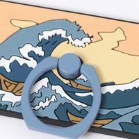 （世界の名作）ラバースマホリング 神奈川沖浪裏 LAKOLE/ラコレ