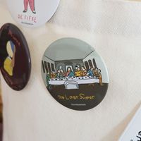 （世界の名作）缶バッジ ラストサパー 1セット（1個×2） LAKOLE/ラコレ