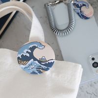 （世界の名作）缶バッジ 神奈川沖浪裏 1セット（1個×2） LAKOLE/ラコレ