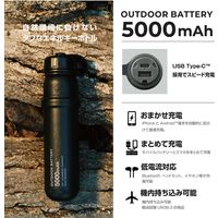 モバイルバッテリー 5000mAh 防水 防塵 IP67 ブラック DE-NEST-5000BK エレコム 1個