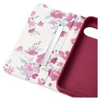 P242 ケース レザー 手帳型 マグネット 衝撃吸収 花柄 ディープピンク PM-P242PLFUJPND エレコム 1個（直送品）