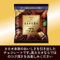 チョコレート菓子 カカオの恵み７２％　シェアパック　124g 1セット（1個×3）