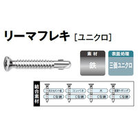 山喜産業　クイックビス　リーマフレキ　鉄　三価ユニクロ（ドリルねじ）　４×３２mm　1箱（500本入）（直送品）