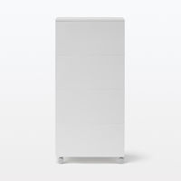 無印良品 再生ポリプロピレン入り 収納ストッカー キャスター付3 ホワイトグレー 約幅18×奥行40×高さ83cm 良品計画