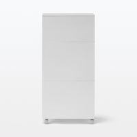 無印良品 再生ポリプロピレン入り 収納ストッカー キャスター付1 ホワイトグレー 約幅18×奥行40×高さ83cm 良品計画