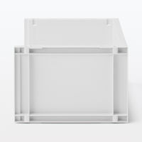 無印良品 再生ポリプロピレン入り 収納ラック 中 ホワイトグレー 約幅37×奥行26×高さ17.5cm 良品計画