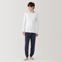 【メンズ】無印良品 紳士 あったか綿 クルーネック長袖Tシャツ 紳士S 白 良品計画