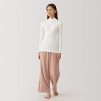 【レディース】無印良品 婦人 あったか綿 ハイネック長袖Tシャツ 婦人S オフ白 良品計画