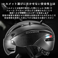 ロックブロス シールド付き軽量ヘルメット(WT-018S-BK)ブラック WT-018S-BK 1個 4570122013173（直送品）