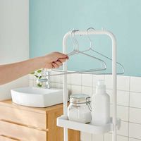 【アウトレット】平安伸銅工業 ランドリーラック 2段 収納 マットホワイト 1台