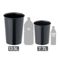 岩崎工業 くず入れ 13.5L 1セット（6個）（15Lゴミ袋対応） 丸型ゴミ箱 シンプル ダストボックス 日本製 再生PP100％ 直径264×（わけあり品）