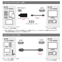 Vodaview 付USB-C to HDMI変換アダプター HDMI 5.0mケーブルセット VV-UCHD050-STR 1本