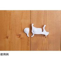 旭電機化成 ねこの安心扉ロック ホワイト ABA-40WH 1個 65-2756-11（直送品）