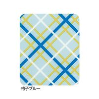 ケアファッション 食事用エプロン 格子 ブルー 38918 1個 65-9037-74（直送品）
