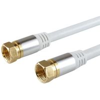 ホーリック アンテナケーブル 7m ホワイト アルミヘッド 両側ネジ式コネクタ AC70-370WH 1本 65-1792-45（直送品）