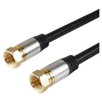 ホーリック アンテナケーブル 3m ブラック アルミヘッド 両側ネジ式コネクタ AC30-375BK 1本 65-1792-50（直送品）