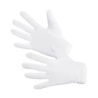 富士手袋工業 ナイロンミルコット手袋 マチ付 白 M 12双入 5504-M 1パック(12双) 65-1683-03（直送品）