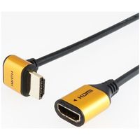 ホーリック HDMI延長ケーブル L型90度 1m ゴールド HLFM10-587GD 1本 65-1793-84（直送品）