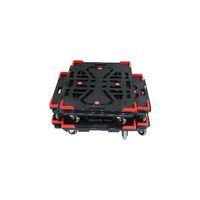 アルミス 大型樹脂連結平台車 2台入 ARH-200BK 1ケース(2台) 67-8772-18（直送品）