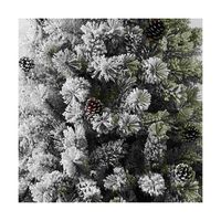 アズワン ベース付きブラシクリスマスツリー スリムスノー 高さ180×幅76cm 67-8937-99 1本（直送品）