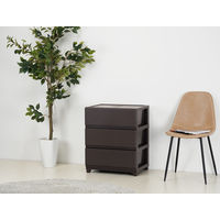 JEJアステージ　デコニーシーヴォワイド3段　ダークブラウン　　1台