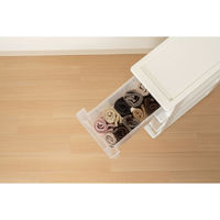 ASTAGE ピットスリムストッカー 3段 ホワイト 430819 1個（直送品）