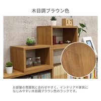 エイ・アイ・エス オープンラック スリム 幅500×奥行200×高さ300mm ブラウン OPRS-532 BR 1台（直送品）