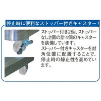 杉山工業 18ー8深型角キッチンポット用運搬台車 417×417×125mm SH-4240D-UN 1個 67-2400-28（直送品）