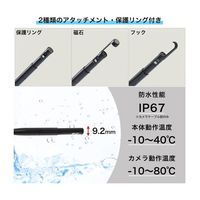 サンコー 2カメラ360度回転式内視鏡1M SMWYSNS1M 1台 68-1905-86（直送品）
