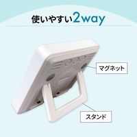 ノア精密 MAG時計付デジタル温度湿度計 ニコピタ TH-112 WH-Z 1台 68-1982-34（直送品）