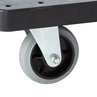 現場のチカラ　樹脂台車（ハンドル折りたたみ）　静音タイプ（ブレーキ付）　300kg荷重 オリジナル