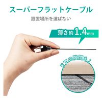 LANケーブル CAT6A準拠 爪折れ防止 フラット 10M ブラック ECLD-GFATBK100 エレコム 1個（直送品）
