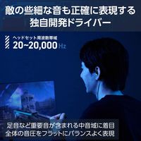 ゲーミングイヤホン 有線 3.5mm3極 リケーブル可 ブラック HS-VE300BK エレコム 1個